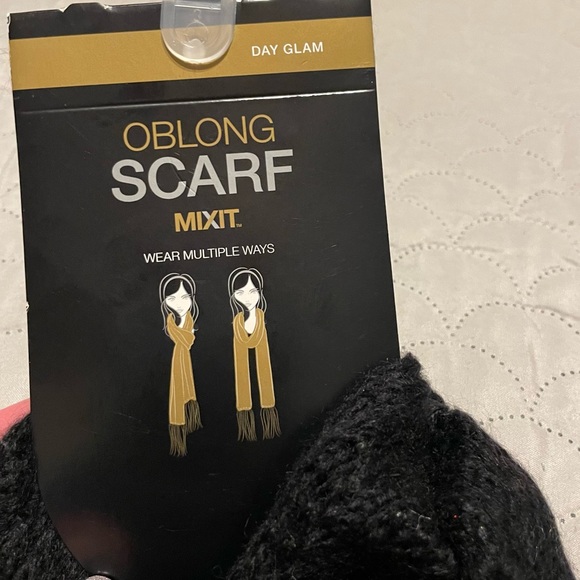 Black Scarf with Multicolored Jewels, NWT! - Picture 5 of 6